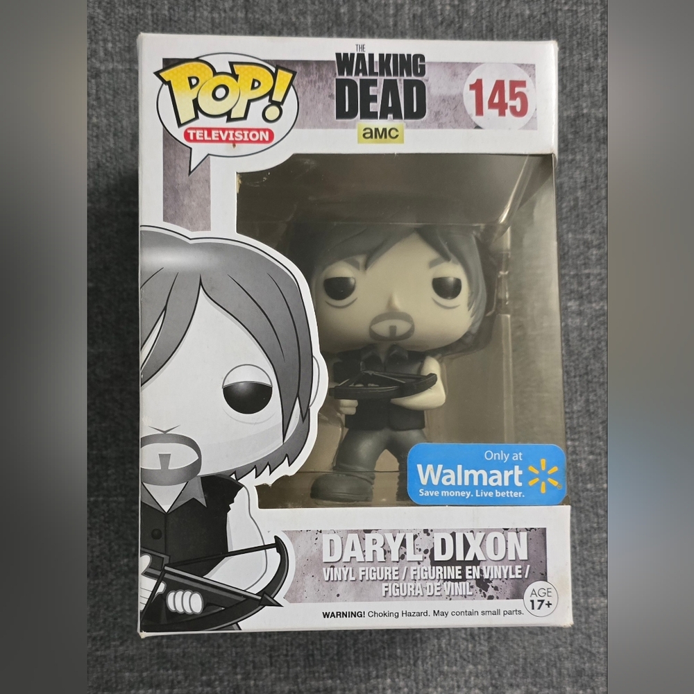 Daryl Dixon (Black & White) Funko Pop #145 Walmart Exclusive